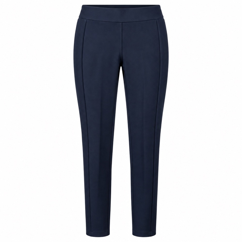 LOFT Ponte Leggings Size S Navy Blue Professional Pintuck Seam Dark Academia